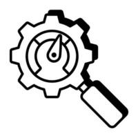 konceptuell linjär design ikon av Sök motor optimering vektor