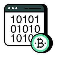 ein Symbol Design von Bitcoin Webseite vektor