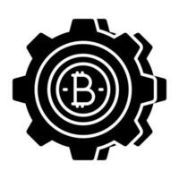 perfekt design ikon av bitcoin förvaltning vektor