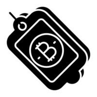 ein Symbol Design von Bitcoin Etikett vektor