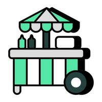 ett ikon design av mat vagn vektor