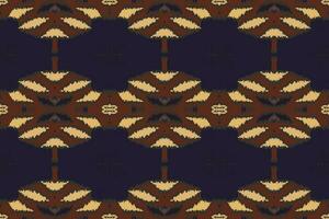 Ikat nahtlos Muster Stickerei Hintergrund. Ikat nahtlos geometrisch ethnisch orientalisch Muster traditionell. Ikat aztekisch Stil abstrakt Design zum drucken Textur, Stoff, Saree, Sari, Teppich. vektor