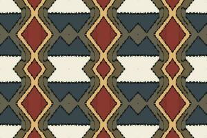 ikat tyg paisley broderi bakgrund. ikat sparre geometrisk etnisk orientalisk mönster traditionell.aztec stil abstrakt vektor illustration.design för textur, tyg, kläder, inslagning, sarong.