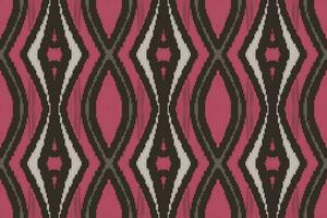 Ikat nahtlos Muster Stickerei Hintergrund. Ikat nahtlos Muster geometrisch ethnisch orientalisch Muster traditionell. Ikat aztekisch Stil abstrakt Design zum drucken Textur, Stoff, Saree, Sari, Teppich. vektor