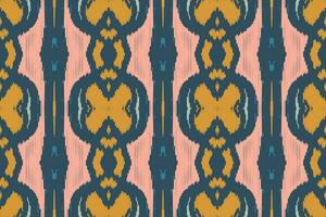 Ikat Stoff Paisley Stickerei Hintergrund. Ikat Muster geometrisch ethnisch orientalisch Muster traditionell. Ikat aztekisch Stil abstrakt Design zum drucken Textur, Stoff, Saree, Sari, Teppich. vektor