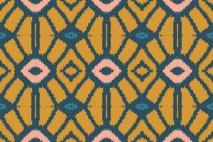 ikat tyg paisley broderi bakgrund. ikat mönster geometrisk etnisk orientalisk mönster traditionell. ikat aztec stil abstrakt design för skriva ut textur, tyg, saree, sari, matta. vektor