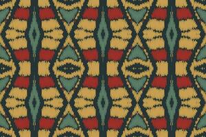 ikat blommig paisley broderi bakgrund. ikat sömlös geometrisk etnisk orientalisk mönster traditionell. ikat aztec stil abstrakt design för skriva ut textur, tyg, saree, sari, matta. vektor