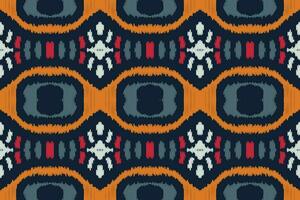 Motiv Ikat nahtlos Muster Stickerei Hintergrund. Ikat Muster geometrisch ethnisch orientalisch Muster traditionell.aztekisch Stil abstrakt Vektor Design zum Textur, Stoff, Kleidung, Verpackung, Sarong.