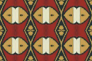 Ikat Damast Paisley Stickerei Hintergrund. Ikat Muster geometrisch ethnisch orientalisch Muster traditionell. Ikat aztekisch Stil abstrakt Design zum drucken Textur, Stoff, Saree, Sari, Teppich. vektor
