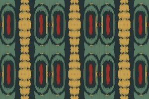 Ikat Damast Paisley Stickerei Hintergrund. Ikat nahtlos Muster geometrisch ethnisch orientalisch Muster traditionell.aztekisch Stil abstrakt Vektor Design zum Textur, Stoff, Kleidung, Verpackung, Sarong.