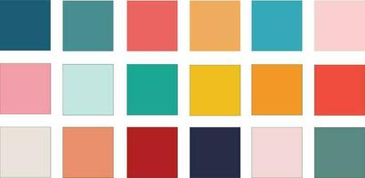 Farbe einstellen Palette Vektor Illustration retro