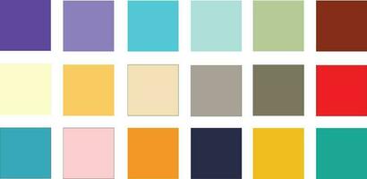 Farbe einstellen Palette Vektor Illustration retro