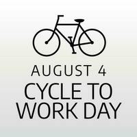 Zyklus zu Arbeit Tag Design Vorlage. Zyklus zu Arbeit Vektor Design. Fahrrad Vektor Design. Zyklus Vektor Design.