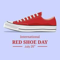 vektor grafisk av gymnastikskor tillfällig skor illustration tecknad serie lämplig för internationell röd sko dag