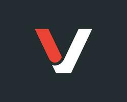 v-Alphabet-Logo-Design vektor