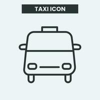 taxi ikon på vit bakgrund. översikt taxi ikon. minimal och premie taxi ikon. eps 10 vektor. vektor