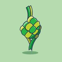 süß Karikatur Vektor Illustration von Ketupat