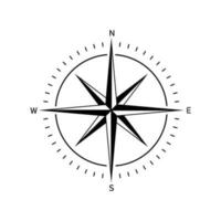 Kompass Symbol Design. Navigation Orientierungshilfe Zeichen und Symbol. vektor