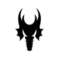 Drachen Silhouette Logo Vorlage Vektor Illustration.