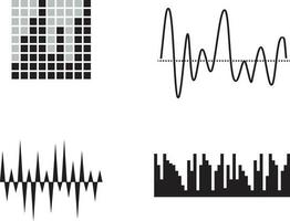 Musik- Klang Welle. Grafik Design Element für, Musik- Anwendungen. isoliert Vektor Illustration.