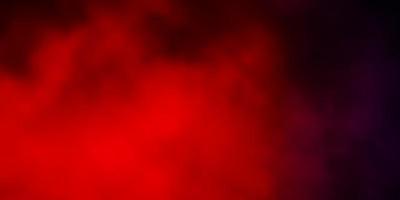 dunkelblaue rote Vektortextur mit bewölkter Himmelssteigungsillustration mit buntem Himmelwolken buntem Muster für appdesign vektor
