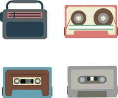 retro Radio Stereo. bunt Illustration auf Weiß Hintergrund. Vektor Illustration