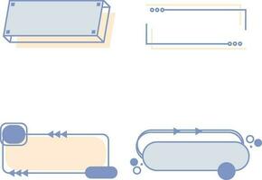 text låda form. isolerat text låda. Färg tömma Tal låda. vektor illustration på vit bakgrund.