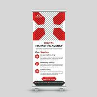 Fachmann kreativ korporativ modern Marketing rollen oben Banner Design standee x Banner Vorlage kostenlos Vektor