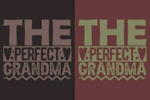 de perfekt mormor, morfar skjorta, gåva för mormor, bäst mormor, mormor hjärta skjorta, beställnings- mormor, främjas till mormor, ny mormor skjorta, välsignad mamma skjorta vektor