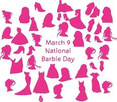 nationell barbie dag vektor illustration.