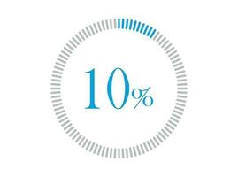 10 procent läser in. 10 procent läser in cirkel diagram infographics vektor, procentsats redo till använda sig av för webb design. vektor