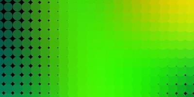 hellgrüner gelber Vektorhintergrund mit Blasenillustration mit einer Reihe von leuchtenden bunten abstrakten Kugeln Design für Ihre Werbung vektor