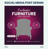 modern social media posta design mall för möbel försäljning . vektor