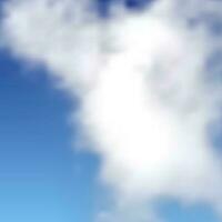 naturlig bakgrund med moln på blå himmel. realistisk moln på blå bakgrund. vektor illustration