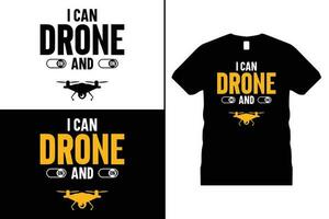 flygande Drönare tshirt design. använda sig av för t-shirt, muggar, klistermärken, kort, etc. vektor