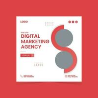 kreativ digital marknadsföring social media och företags- Instagram posta mall baner. vektor