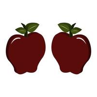 äpple illustrerad i vektor