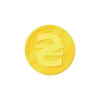 gyllene hryvna mynt symbol uah på vit bakgrund. finansiera investering begrepp. utbyta ukrainska valuta pengar bank illustration. företag inkomst förtjänst. finansiell tecken stock vektor. vektor