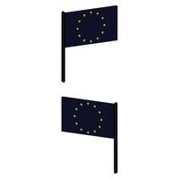 Flagge der Europäischen Union im Hintergrund vektor