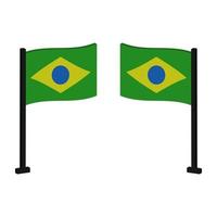 Brasilien-Flagge im Hintergrund vektor