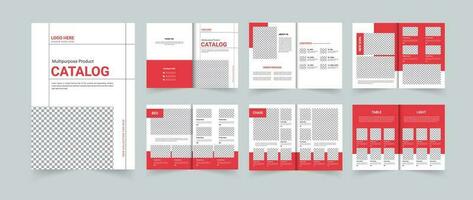 Mehrzweck Produkt Katalog Design Vorlage a4 Größe 12 Seiten Design vektor