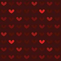 nahtlos geometrisch Muster rot funkelt, Herz Form, süß Karikatur Hintergrund. vektor