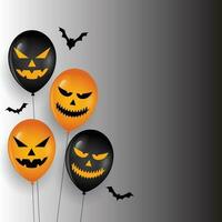 Halloween Banner mit Halloween Geist Luftballons, Spinne und Fledermaus. gruselig Luft ballons.website gespenstisch oder Banner Vorlage.Vektor Illustration eps10 vektor