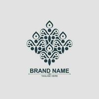 Ornament-Kunst-Logo-Design-Vorlage vektor