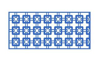 dekorative Blumenmuster, geometrische Vorlage für CNC-Laserschneiden vektor