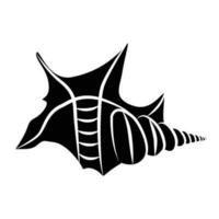 Triton Schale Vektor Symbol Design. Marine Welt eben Symbol.