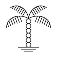 geometrisk handflatan träd vektor ikon design. bohemisk platt ikon.