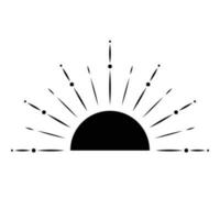 tropisk Sol vektor ikon design. bohemisk platt ikon.