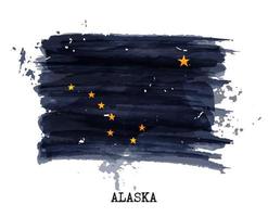 akvarellmålning flagga alaska. vektor .