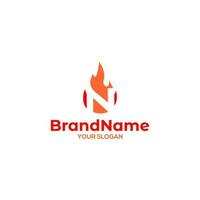 n brand logotyp design vektor